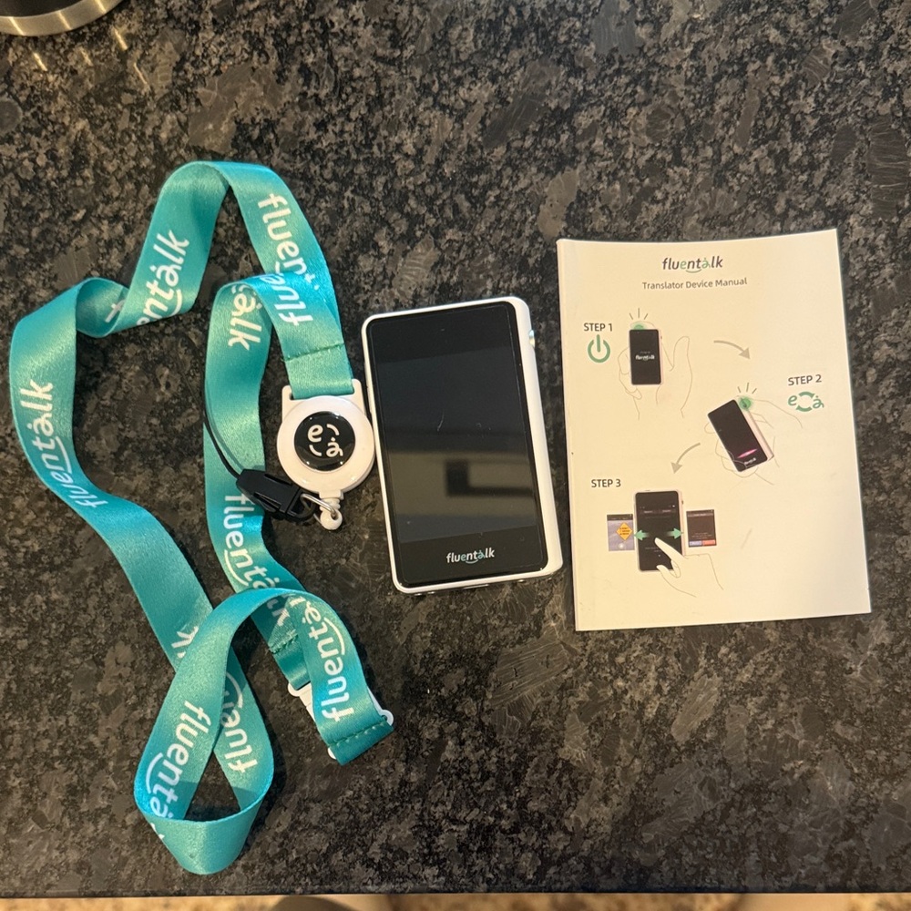 Fluentalk Translator Device with Lanyard